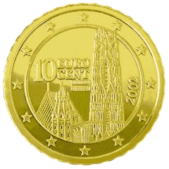 Монета 10 евроцентов, Австрия (аверс)