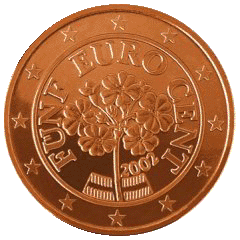 Монета 5 евроцентов, Австрия (аверс)