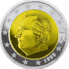 Монета 2 евро, Бельгия 
		(аверс)