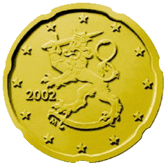 Монета 20 евроцентов, Финляндия (аверс)