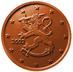 Монета 1 евроцент, Финляндия (аверс)