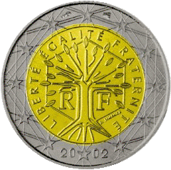 Монета 2 евро, Франция (аверс)