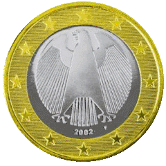 Монета 1 евро, Германия (аверс)