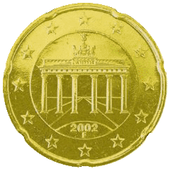 Монета 20 евроцентов, Германия (аверс)