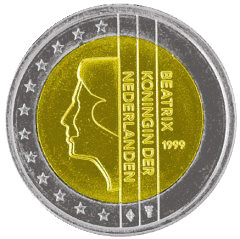 Монета 2 евро, Голландия (аверс)