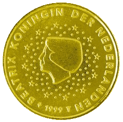 Монета 10 евроцентов, Голландия (аверс)