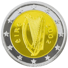 Монета 2 евро, Ирландия (аверс)