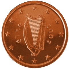 Монета 1 евроцент, Ирландия (аверс)