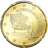 Монета 20 евроцентов, Кипр (аверс)