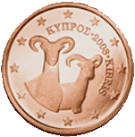Монета 2 евроцента, Кипр (аверс)