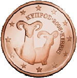 Монета 5 евроцентов, Кипр (аверс)