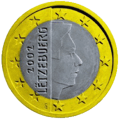 Монета 1 евро, Люксембург (аверс)