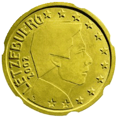 Монета 20 евроцентов, Люксембург (аверс)