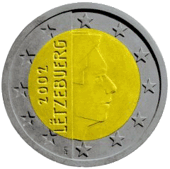 Монета 2 евро, Люксембург (аверс)
