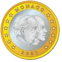 Монета 1 евро, Монако (аверс)