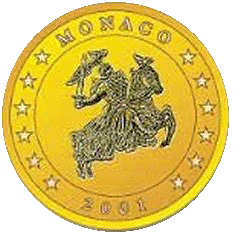 Монета 10 евроцентов, Монако (аверс)