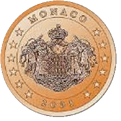 Монета 1 евроцент, Монако (аверс)