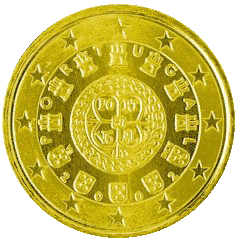 Монета 10 евроцентов, Португалия (аверс)