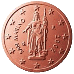 Монета 2 евроцента, Сан-Марино (аверс)