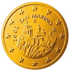 Монета 50 евроцентов, Сан-Марино (аверс)
