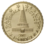 Монета 10 евроцентов, Словения (аверс)