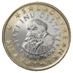 Монета 1 евро, Словения (аверс)