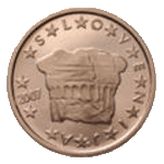 Монета 2 евроцента, Словения (аверс)