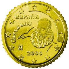 Монета 10 евроцентов, Испания (аверс)