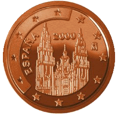 Монета 1 евроцент, Испания (аверс)