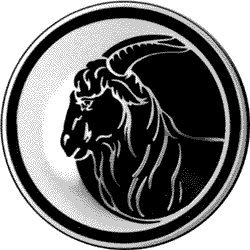 Памятная серебряная монета достоинством 3 рубля серии “Лунный календарь” с изображением Козы, реверс